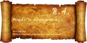 Mogán Alexandra névjegykártya